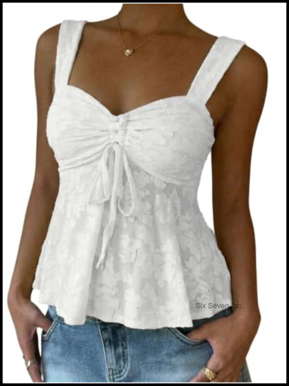 Women's Y2K Sweetheart Babydoll Flowy Tank Top Sleeveless Going Out